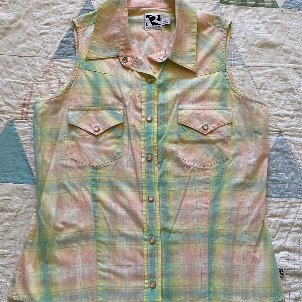 Vintage Women’s Rockies Button-down Tank Top